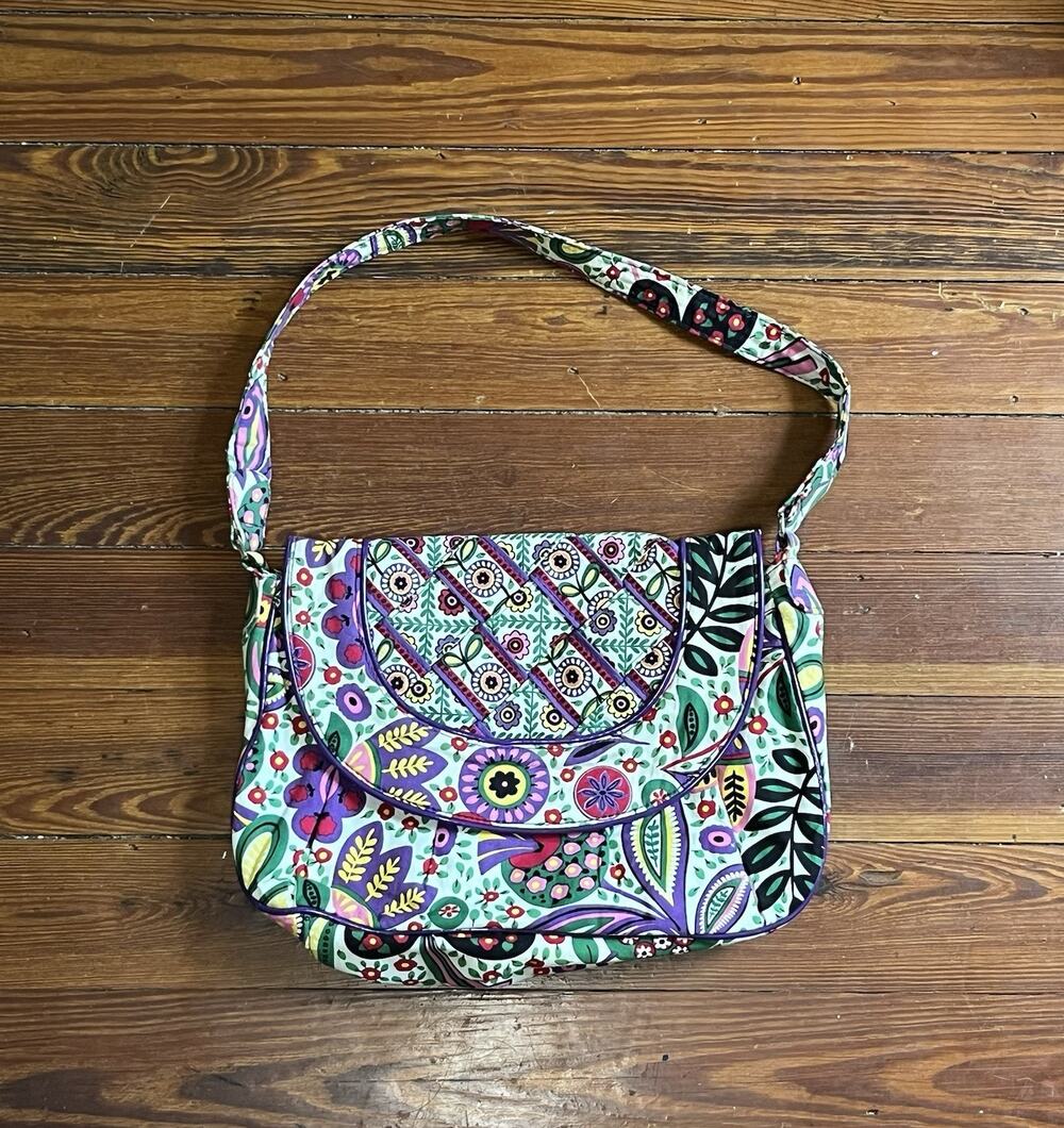 Bag Vera Bradley Viva La Vera Hobo Purse Saddle Multicolor Weaved Retired